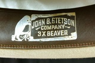 Vintage 1970s 7 - 5/8 Stetson Open Road Thin Ribbon Western Cowboy Hat Fedora 7