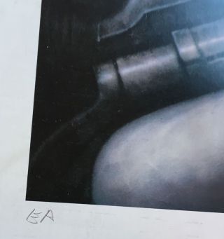 H.  R.  Giger signed limited edition print - huge and rare print: Biomechanoid 4