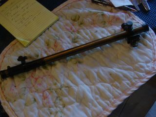 Brass Rifle Scope Antique Vintage Old Like Me With Mounts