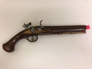 Vintage Marx Toy Plastic Flintlock Cap Gun 12 3/4 " Non - Firing Pistol