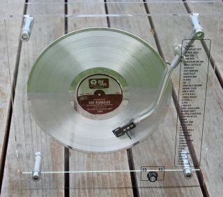 Rare 2004 Island Def Jam Records Employee Award Plaque Record Vinyl Player Clear