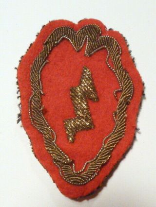A Ww 2 U S Army 25th Division Theater Made Bullion Embroidered Felt Patch