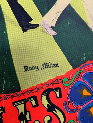The Beatles Abbey Road Vintage Black Light Poster 70s Robert Milian 8