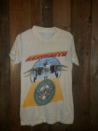 Aerosmith Aero Force One Done With Mirrors Xl 1986 Tour Concert T Shirt Vintage