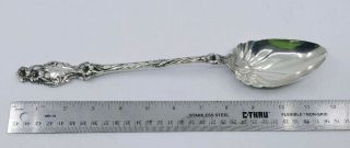 Large Whiting Lily Sterling Silver Serving Spoon Mark 11 3/4 " Long