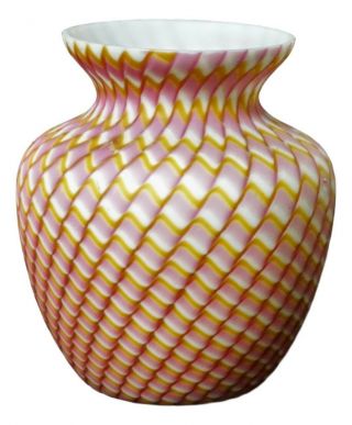 Antique Rare Stevens & Williams c1890 Pull - Up Glass Vase 5