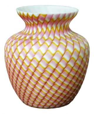 Antique Rare Stevens & Williams c1890 Pull - Up Glass Vase 6