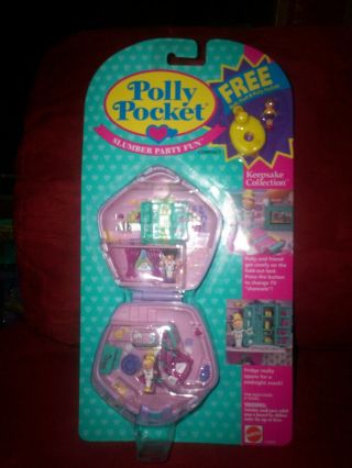 Vintage 1994 Polly Pocket Slumber Party Fun Never Opened Bluebird