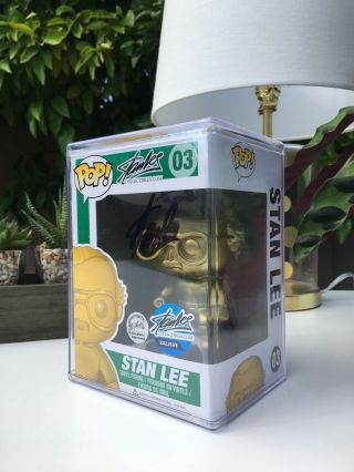 Autographed Gold Stan Lee Funko Pop Signed By Stan Lee Rare & Expensive