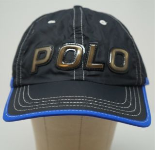 Rare Vtg Polo Sport 3m Reflective Rubber Spell Out Hat Cap 90s Ralph Lauren Nwt