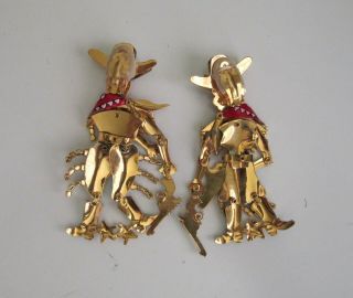 Vtg Lunch at the Ritz Romance Rodeo Cowboy Cowgirl Western Clip On Earrings 1994 7