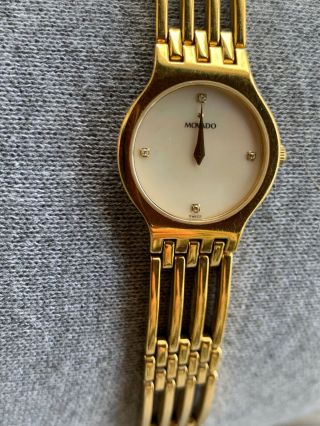 Movado Esperanza Authentic Gold And Diamond Watch Vintage