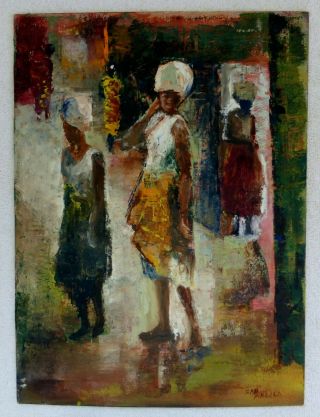 Vintage Oil Painting By Artist/painter Mary San Angelo - Museum Piece