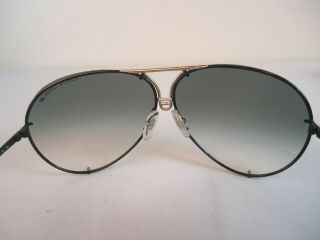 NOS Vintage Porsche Design By Carrera Aviators Black Frames 5621 Austria 3