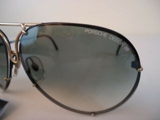 NOS Vintage Porsche Design By Carrera Aviators Black Frames 5621 Austria 6