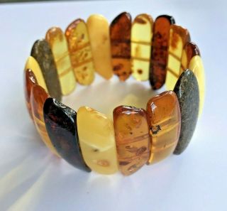 Amber Beads Bracelet 34g 100 Natural Butterscotch Cognac