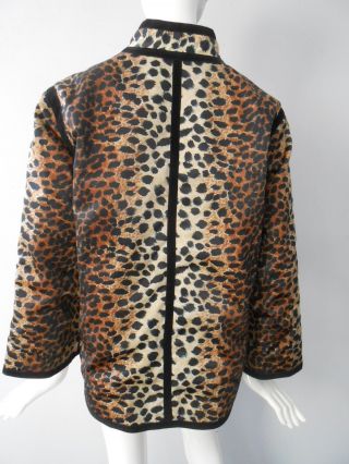 Vintage 1960s Lilli Ann Leopard Print Jacket Trimmed w/ Blk.  Velvet 4