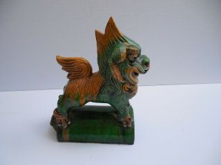 Vintage Chinese,  Roof Tile Lion Dragon 8 " X 6 "