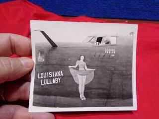 Old Ww2 Military Photo Snapshot Aircraft Nose Art A - 34