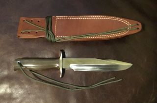 Stainless Randall Made Model 14 Attack Knife Rare - Green - with Docs 2