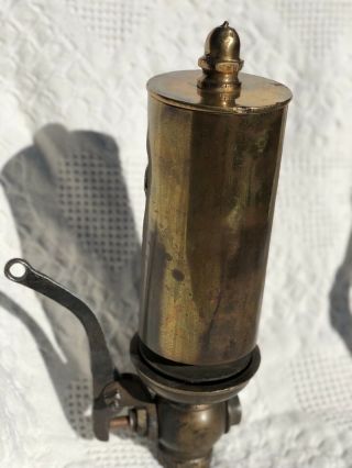 Antique Brass Steam Engine Whistle by American Steam Gauge 14 