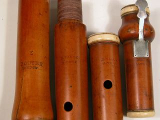 Antique 1 Key Boxwood Flute by E.  Baack & Potter 10