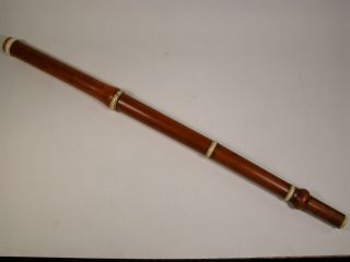 Antique 1 Key Boxwood Flute by E.  Baack & Potter 12