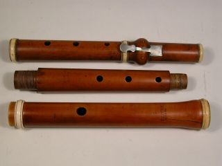 Antique 1 Key Boxwood Flute by E.  Baack & Potter 3