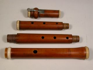 Antique 1 Key Boxwood Flute by E.  Baack & Potter 4