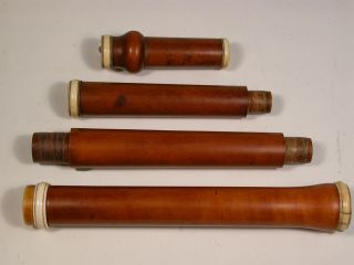 Antique 1 Key Boxwood Flute by E.  Baack & Potter 5