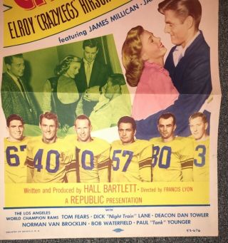 Vintage CRAZYLEGS Movie Poster 1953 Featuring Elroy 