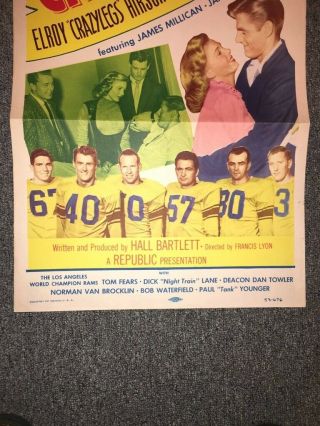 Vintage CRAZYLEGS Movie Poster 1953 Featuring Elroy 
