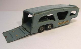 VINTAGE SSS SHIOJI JAPAN TIN LITHO TOY AUTOMOBILE CAR AUTO CARRIER ONLY 2
