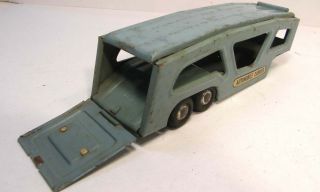 VINTAGE SSS SHIOJI JAPAN TIN LITHO TOY AUTOMOBILE CAR AUTO CARRIER ONLY 4