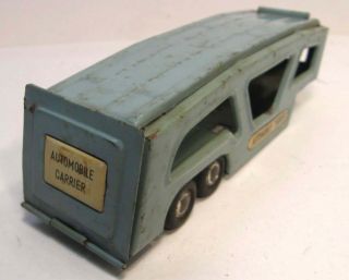 VINTAGE SSS SHIOJI JAPAN TIN LITHO TOY AUTOMOBILE CAR AUTO CARRIER ONLY 5