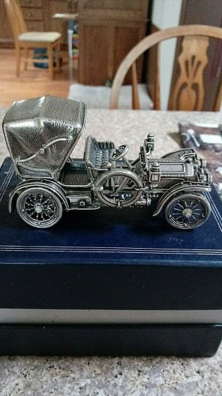 1904 Mercedes Simplex Sterling Silver Vintage Car Franklin Miniature