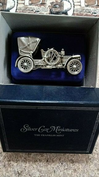 1904 MERCEDES SIMPLEX Sterling Silver Vintage Car Franklin Miniature 2