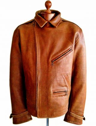 Vtg Leather Ralph Lauren Polo Rrl Harrington Bomber Biker Flying Jacket Coat Usa