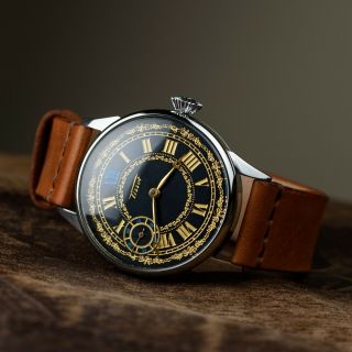 Swiss Movement Tissot Mens Vintage Luxury Watch Mechanical Rare Stroke