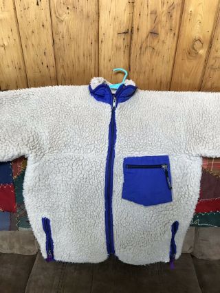 Vintage Patagonia Cream Deep Pile Retro - X Fleece Jacket Large