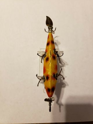 Heddon 00 Dowagiac Underwater Minnow Lure Cup Rig Yellow Spotted 5