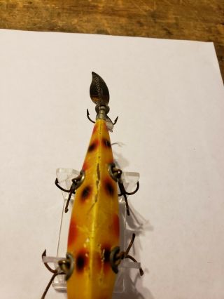 Heddon 00 Dowagiac Underwater Minnow Lure Cup Rig Yellow Spotted 7