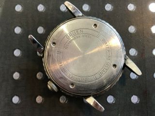 Vintage Gruen Men ' s Wristwatch Earliest Waterproof case stainless 421 Serviced 6