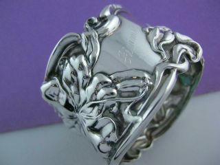 Sterling Frank Whiting Napkin Ring Art Nouveau Floral Florence Jimmie