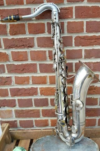 Antique Rare (1901 - 03) Buffet Crampon Evette & Schaeffer Silver Saxophone 14771