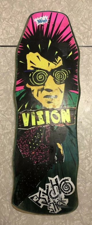 Vintage Old School Vision Psycho Stick Skateboard Deck Not A Reissue