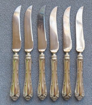 Set Of Six Mermod,  Jaccard & Co.  Sterling Silver Fruit Knives