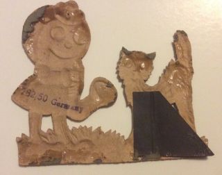 Halloween German Diecut JOL Sax Player with Black Cat Rare Antique 20’s Vintage 3