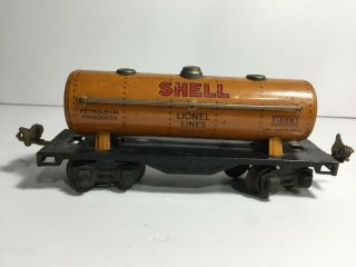 Antique Lionel Lines Tin Plate SHELL Oil Transport Tanker NoRe 3