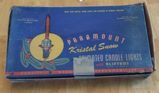 Vintage 1947 Paramount Kristal Snow Animated Candle Lights RARE 2